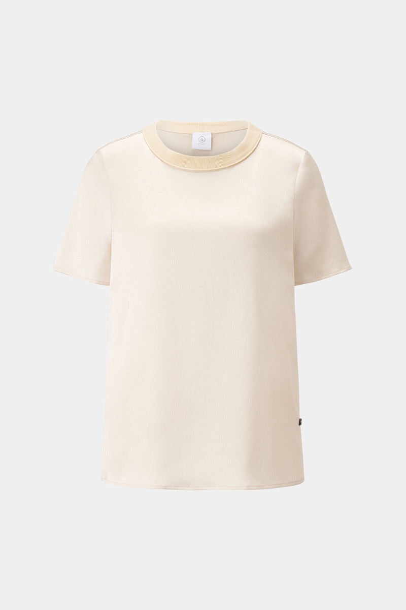 Dylan Satin top in Cream 1