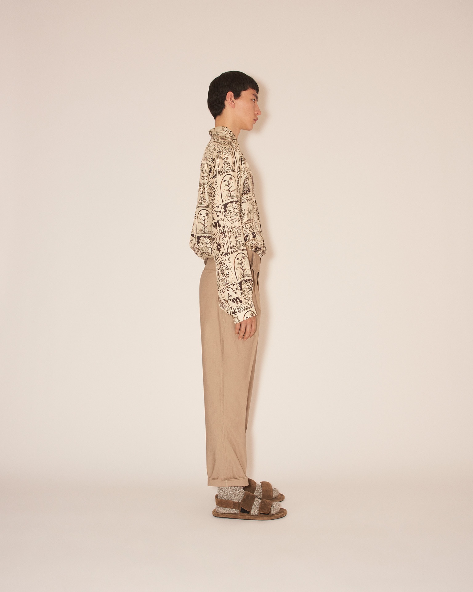 MATS - Light poplin pants - Stone - 3