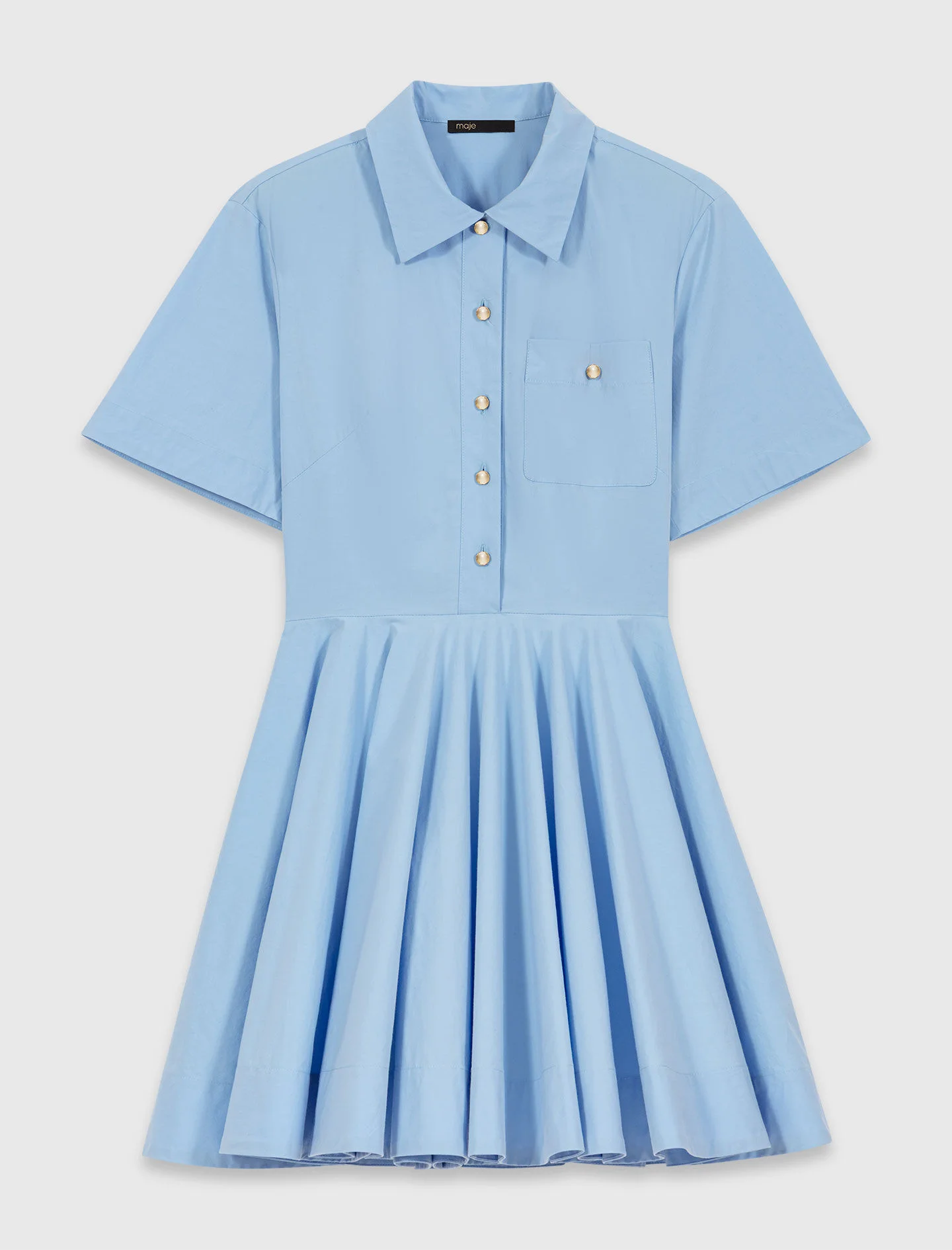 Flared shirt dress - 1