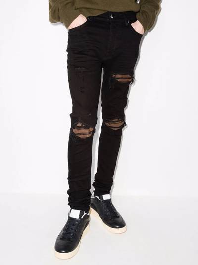 AMIRI MX1 Ultra suede-patches skinny jeans outlook