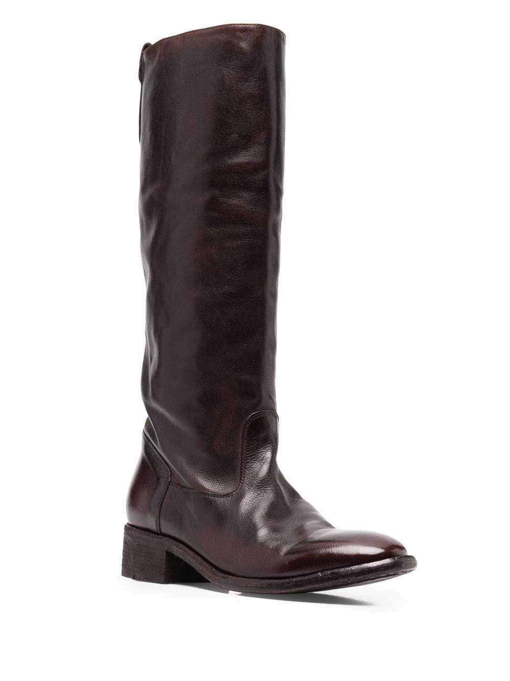 knee-length leather boots - 2