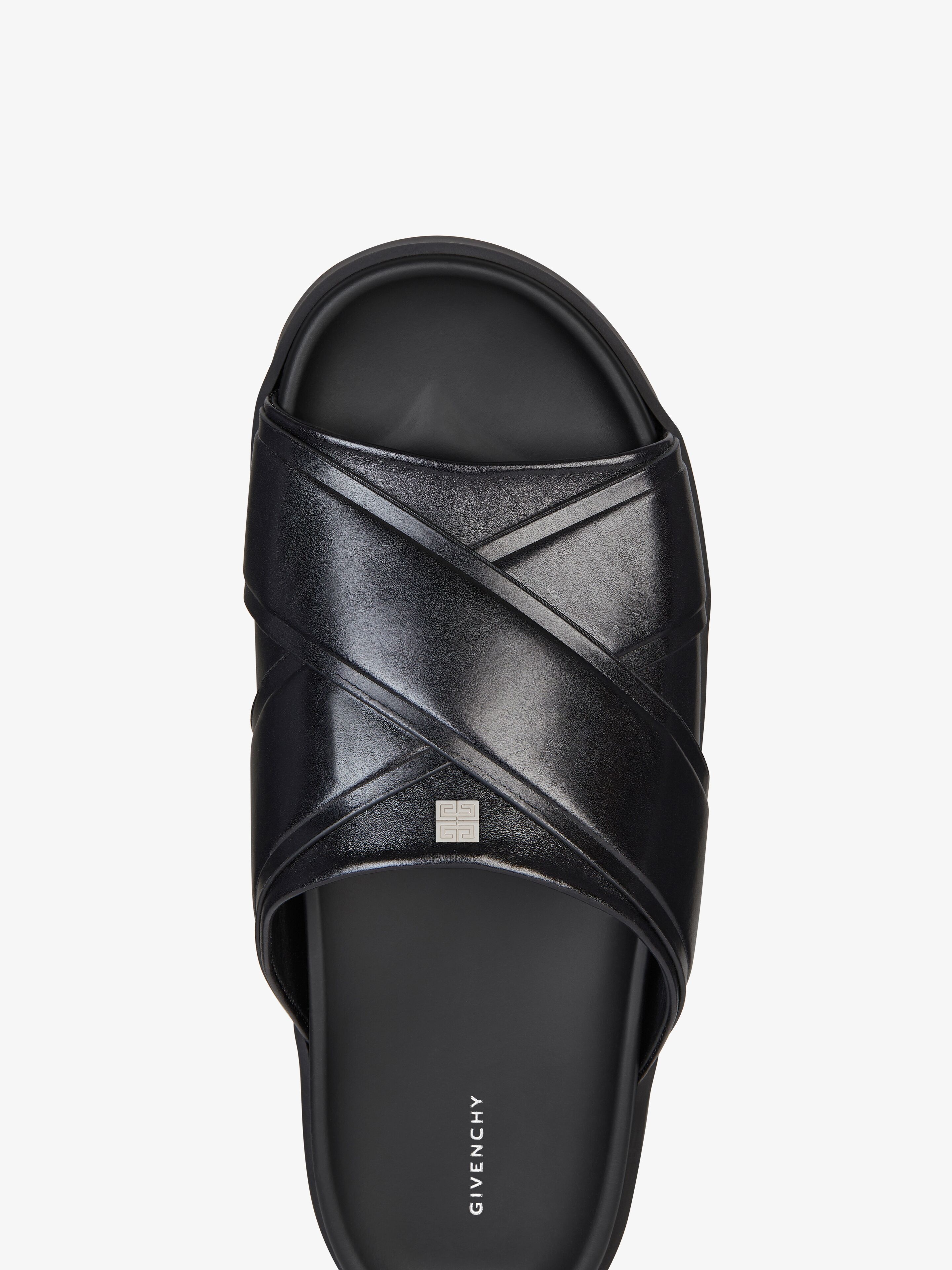 G PLAGE FLAT SANDALS IN LEATHER - 5