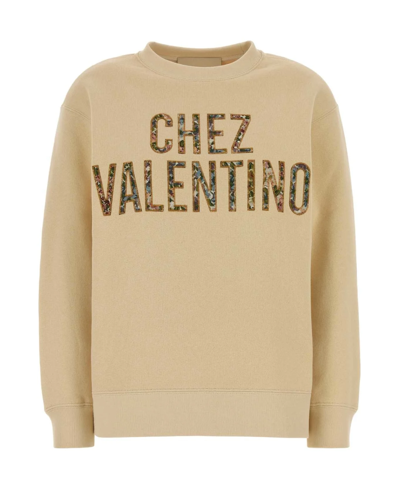 Beige Cotton Sweatshirt - 1