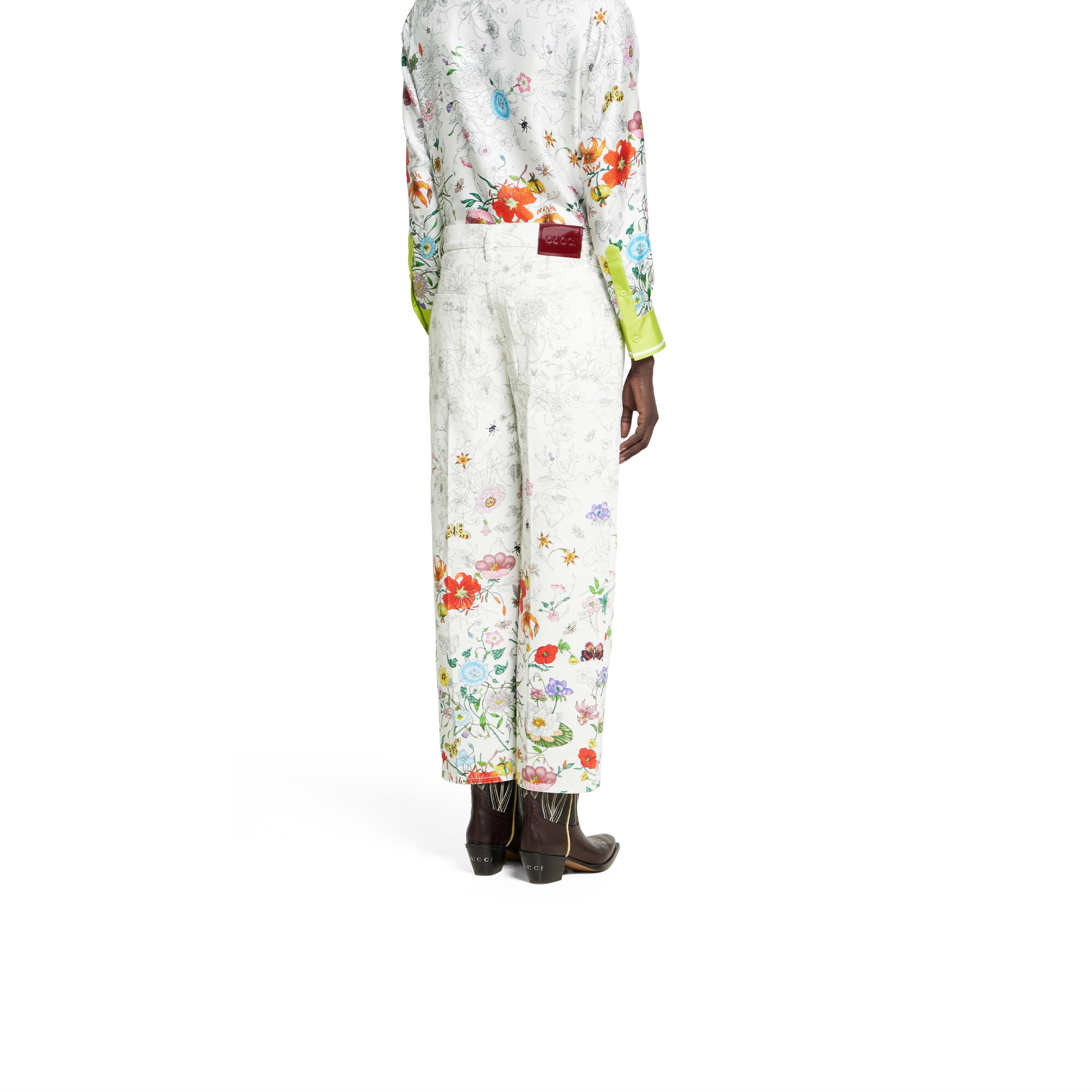 Printed denim pants - 4