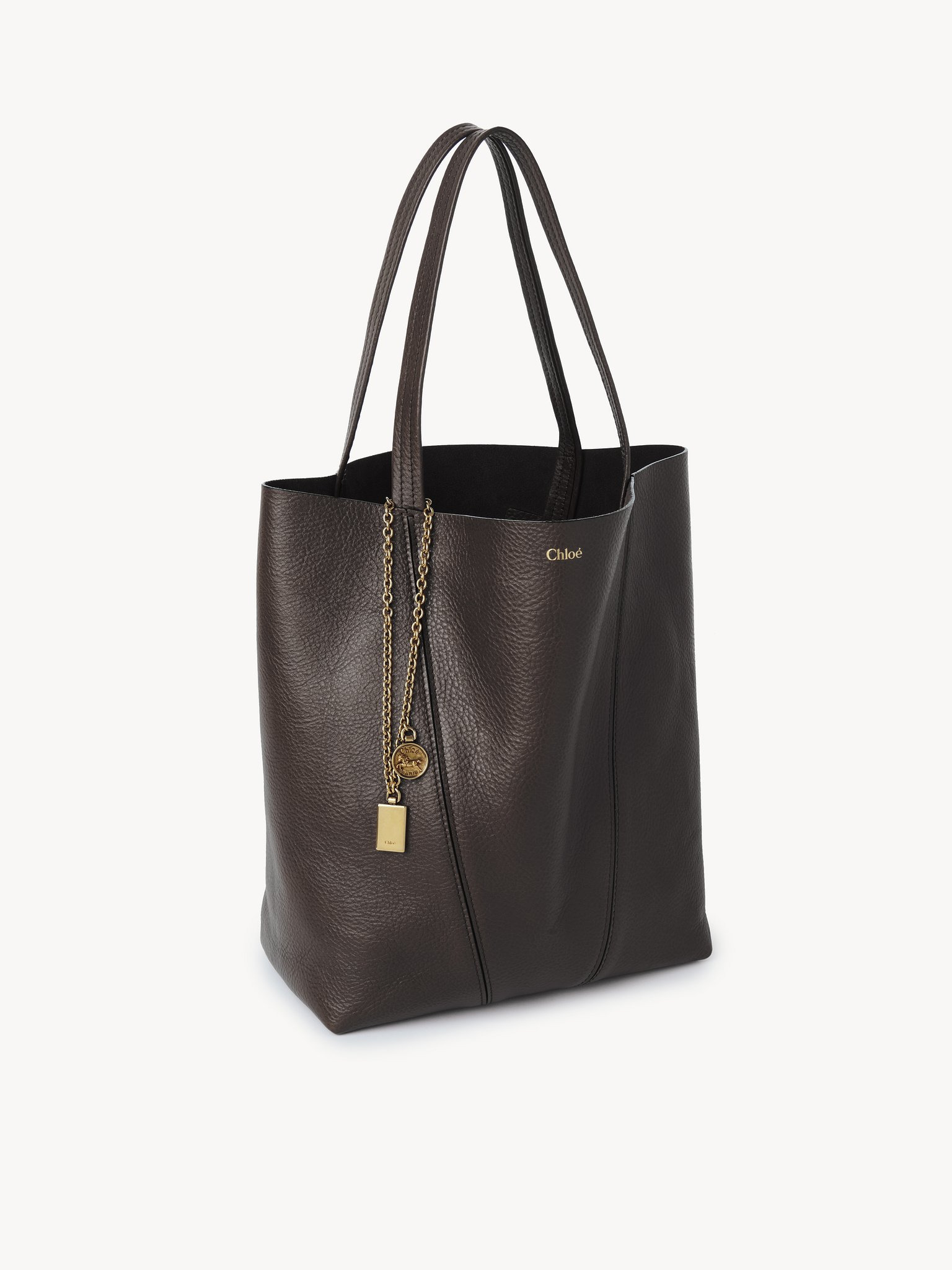 CHLOÉ SPIN TOTE BAG IN GRAINED LEATHER - 4