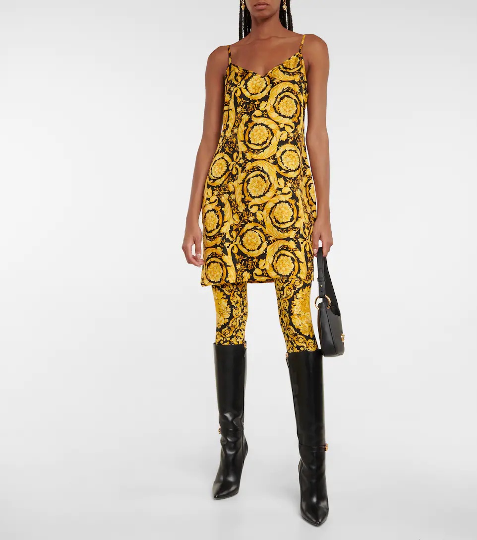 Barocco mid-rise leggings - 6