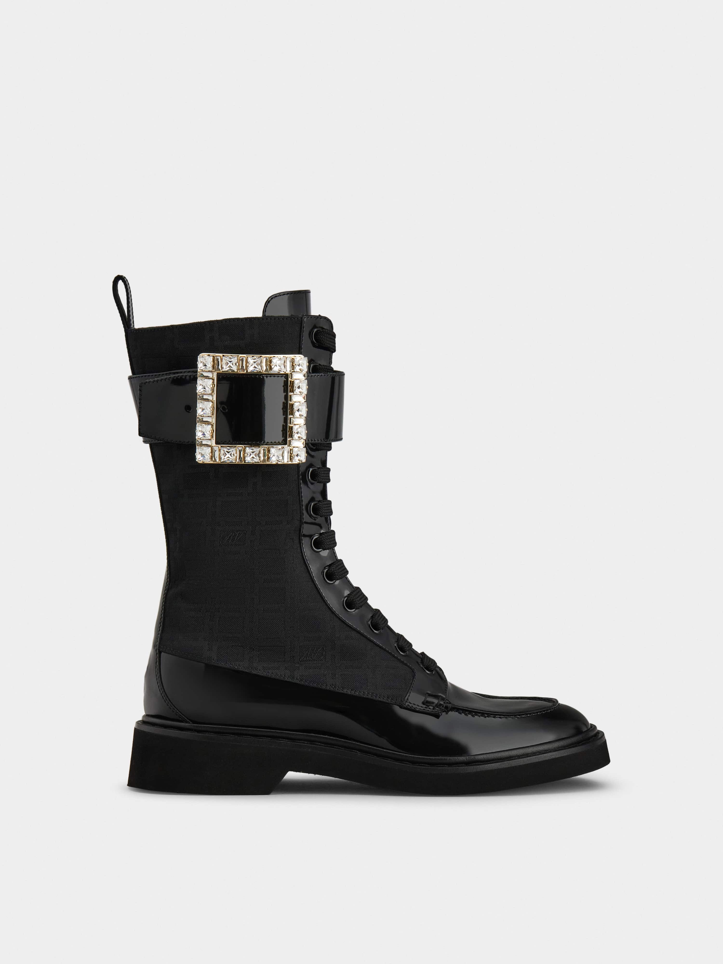 Viv' Rangers Strass Buckle Boots in Fabrics - 1