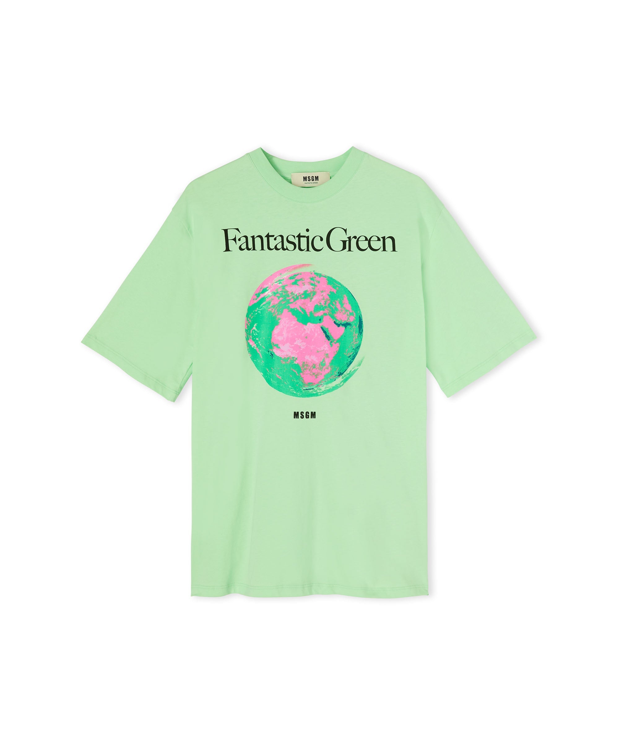 Organic cotton crewneck t-shirt from the MSGM Fantastic Green Capsule - 3