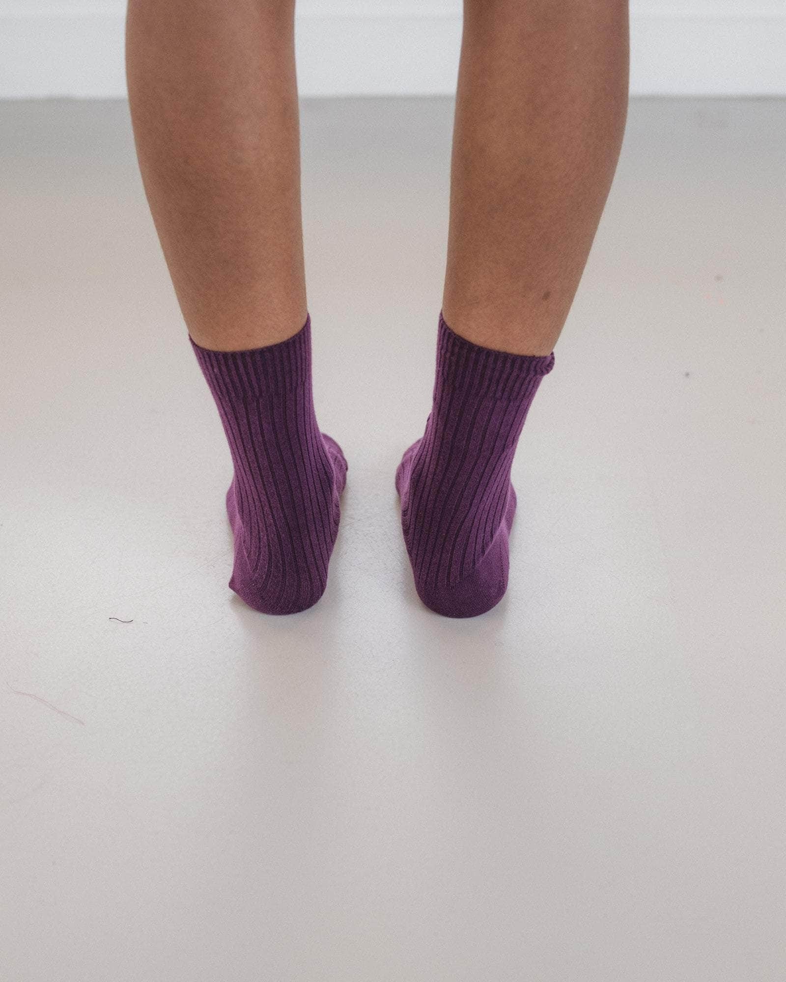 Rib Overankle Socks - Organic Cotton Rib - 3