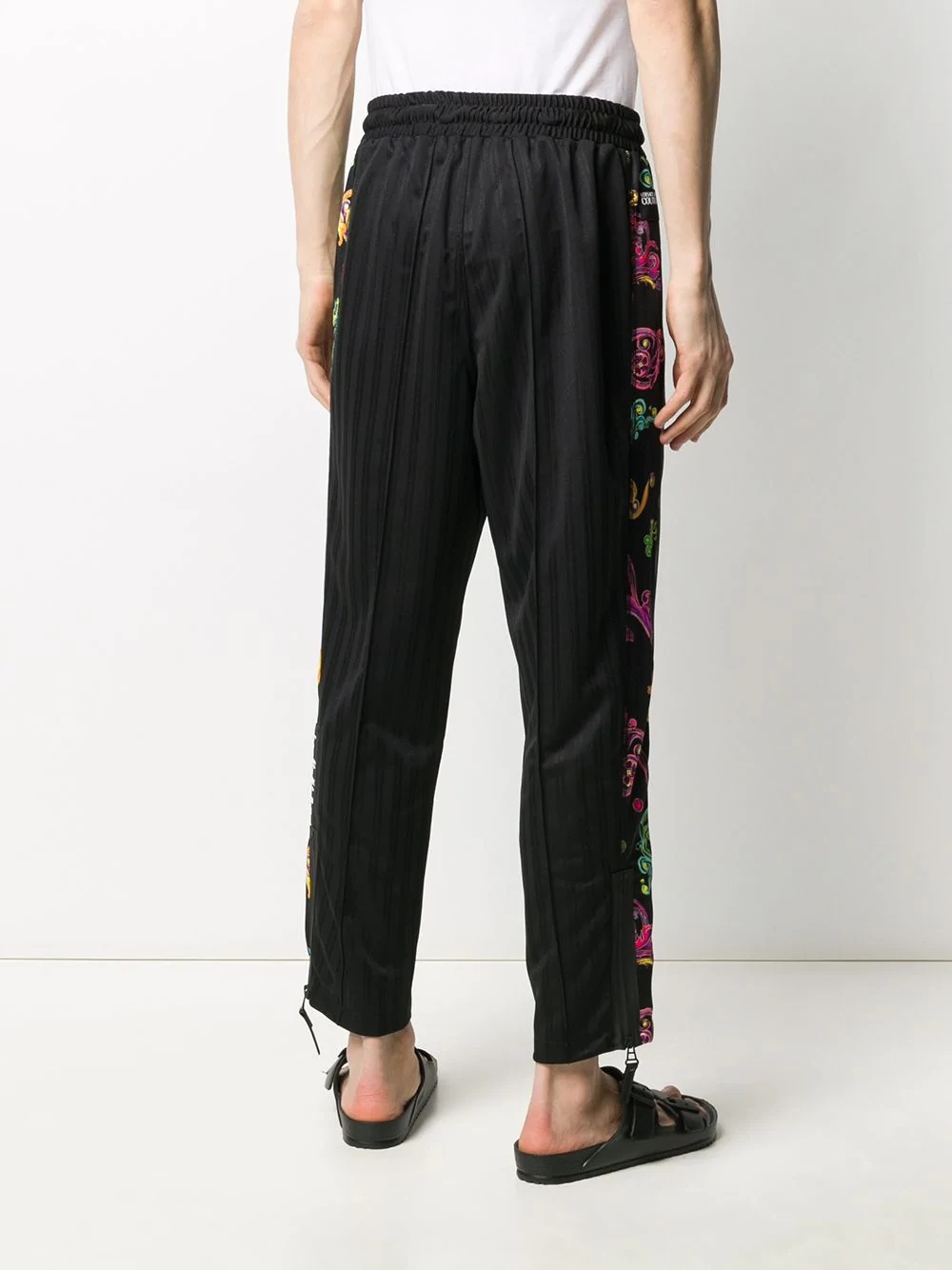 baroque print detailed track pants - 4