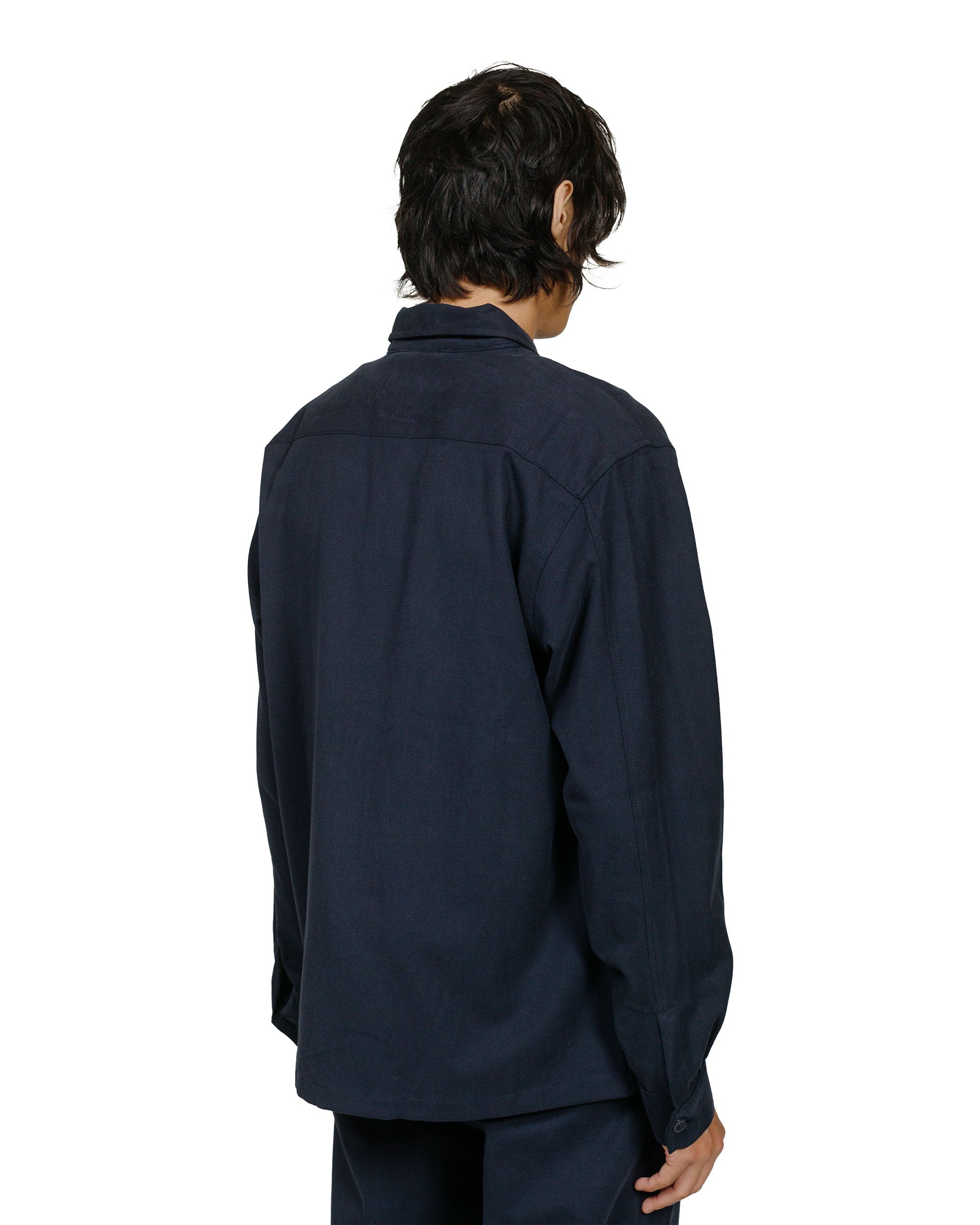 Carsten Cotton Wool LS Shirt Dark Navy - 3