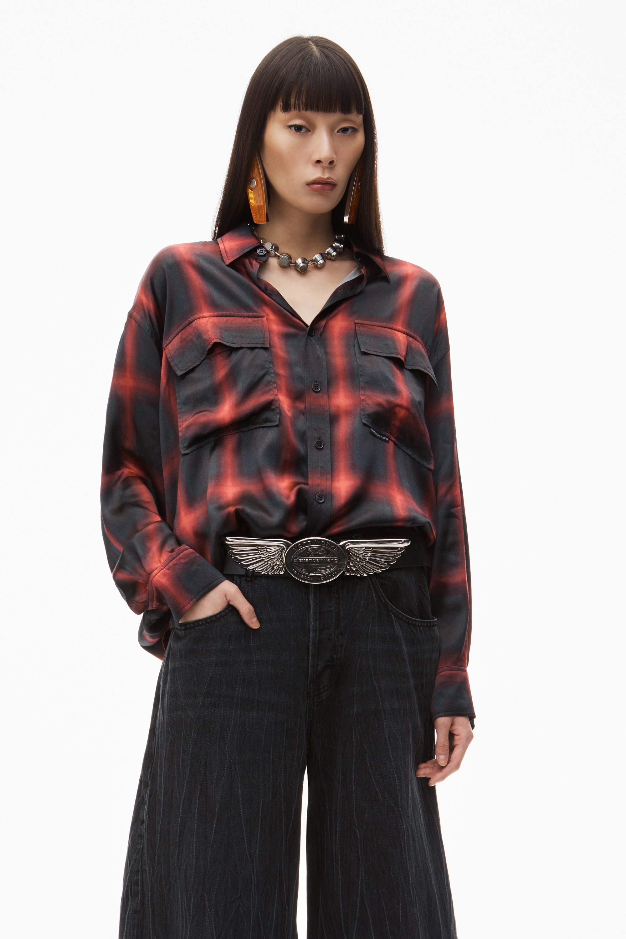 creased cotton ballon jeans - 6