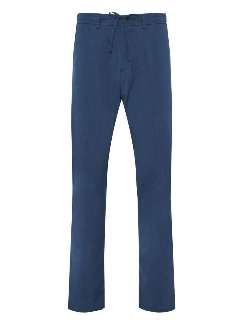 drawstring straight-leg trousers 1