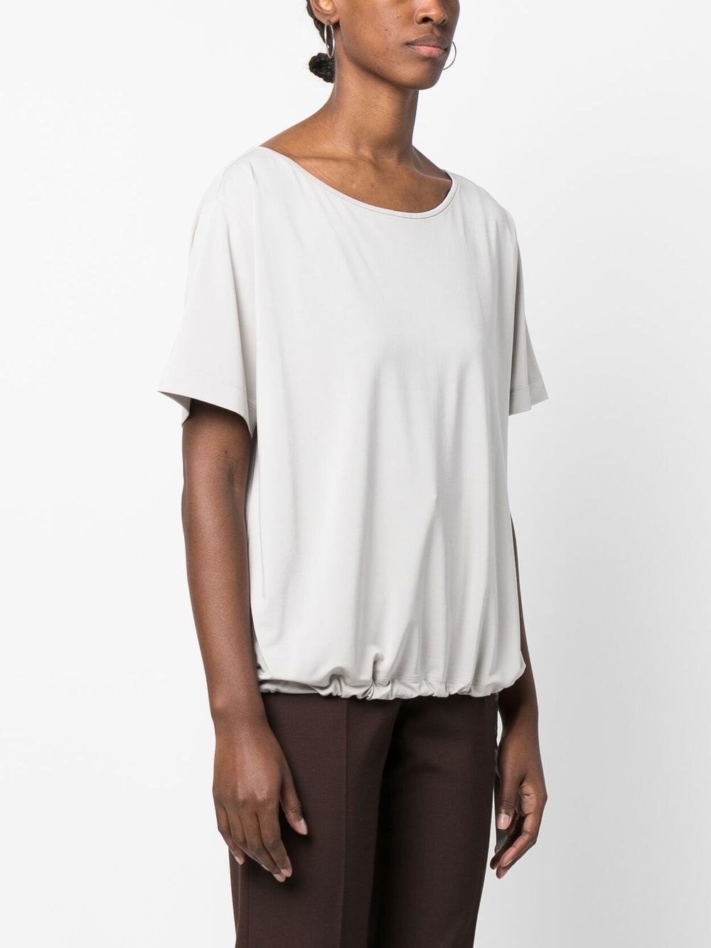 side-tie detail T-shirt - 3