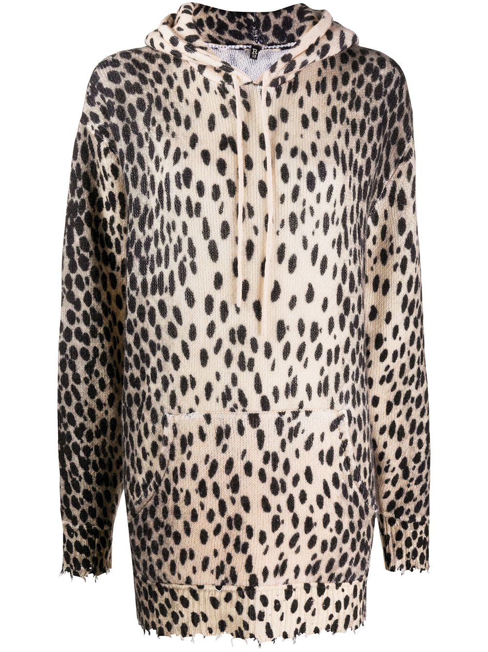 cheetah print cashmere jumper - 1