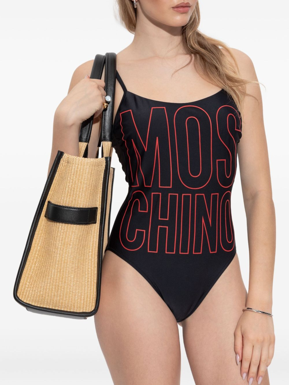 logo-print swimsuit - 3