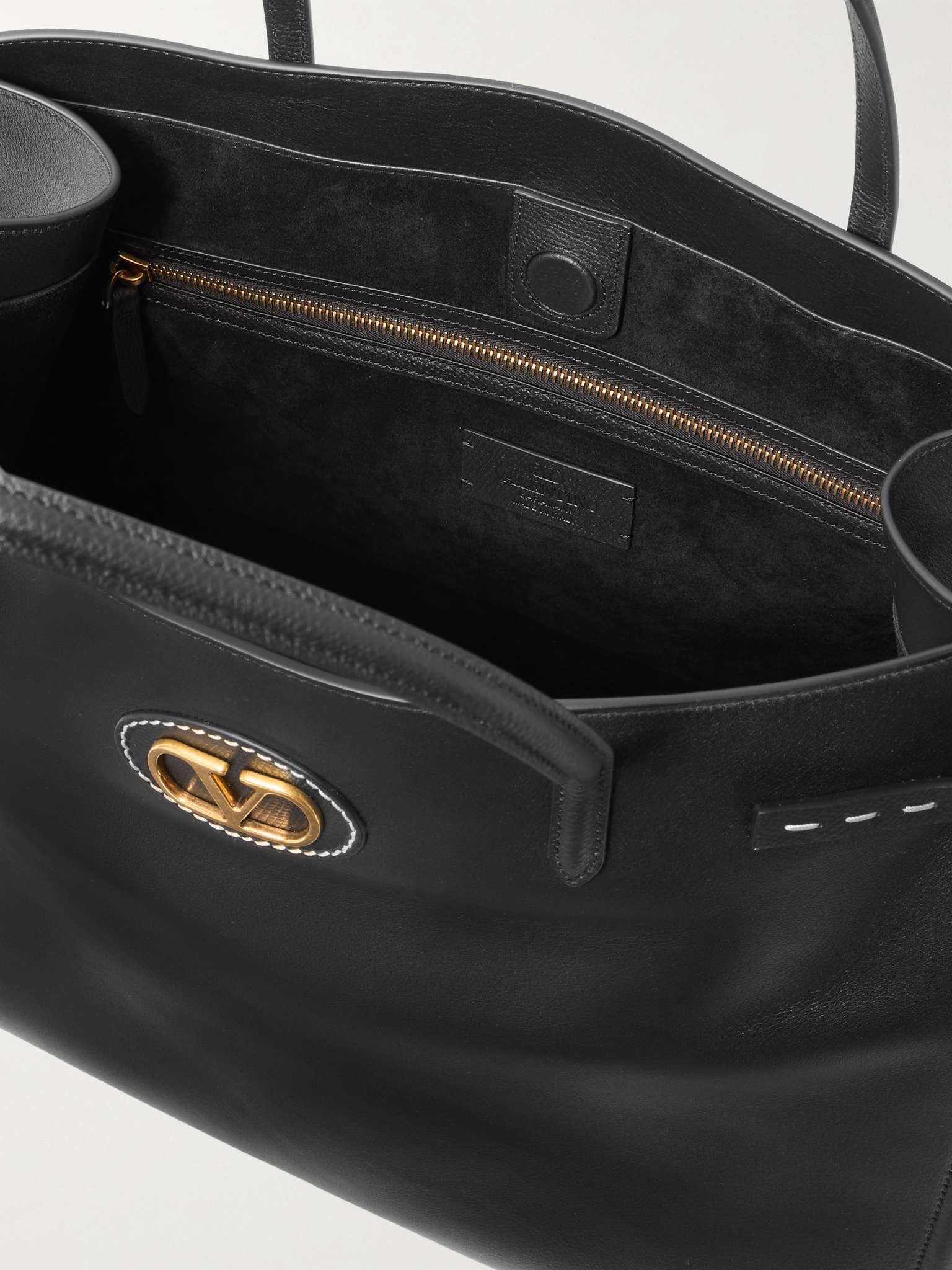 Antibes Large Logo-Appliquéd Leather Tote Bag - 3