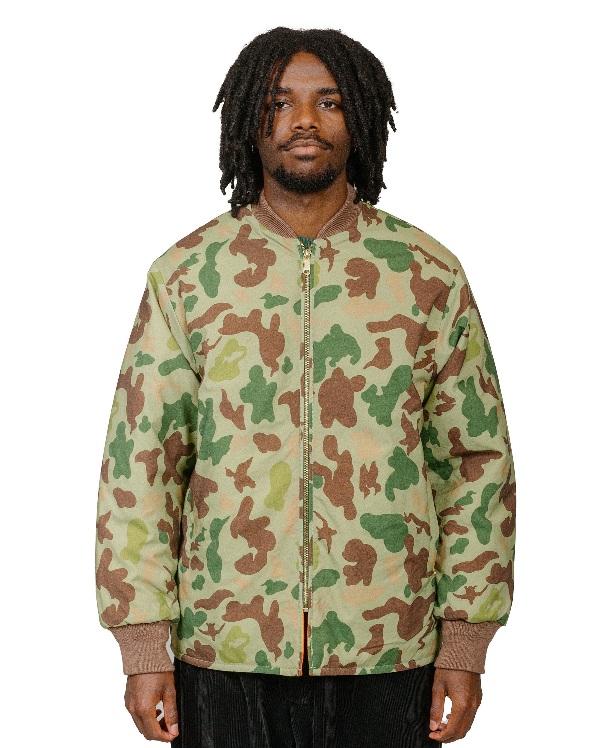 Reversible Puff Blouson Animal Camo Olive - 3