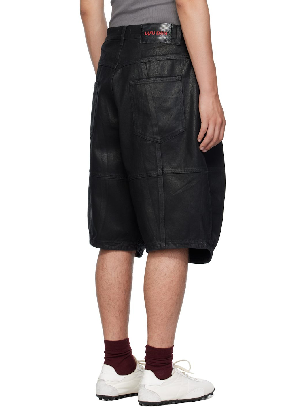 Black Puffa Denim Shorts - 3