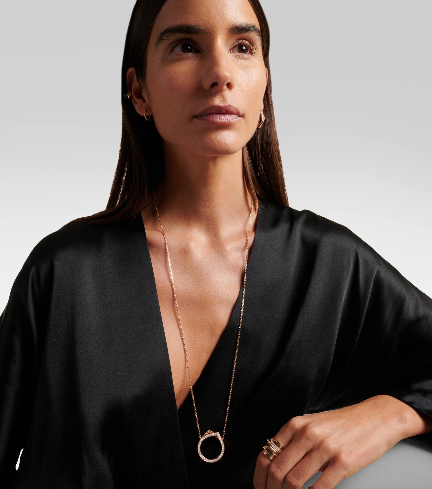 Antifer 18kt rose gold necklace with diamonds - 3