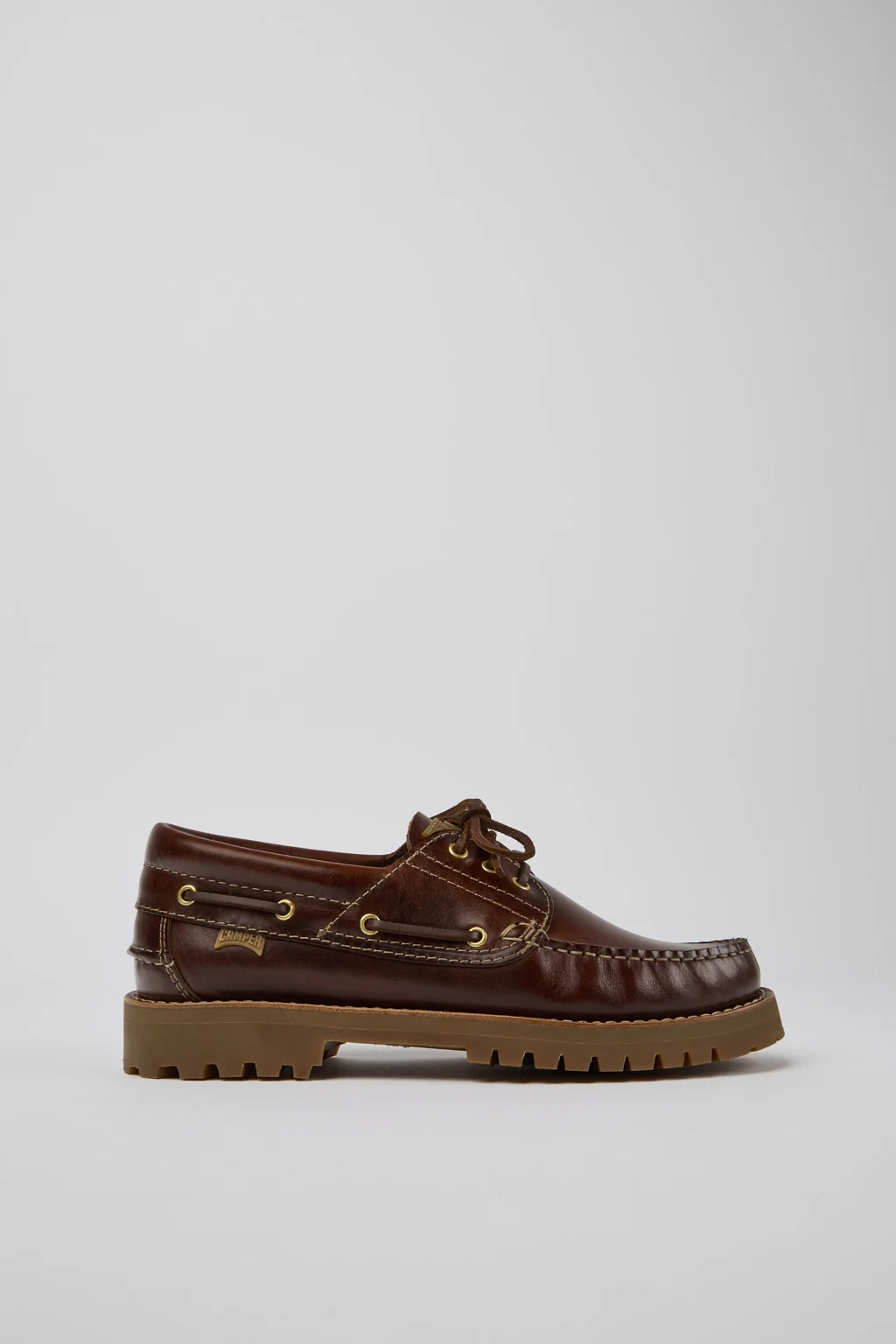 Nautico Brown Leather Nautical Shoes for Men. - 1