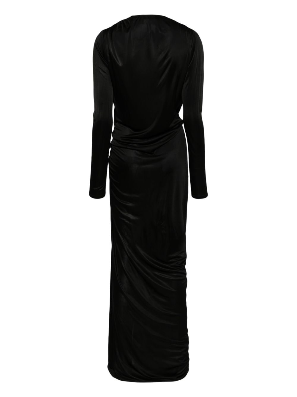 gathered wrap gown - 2