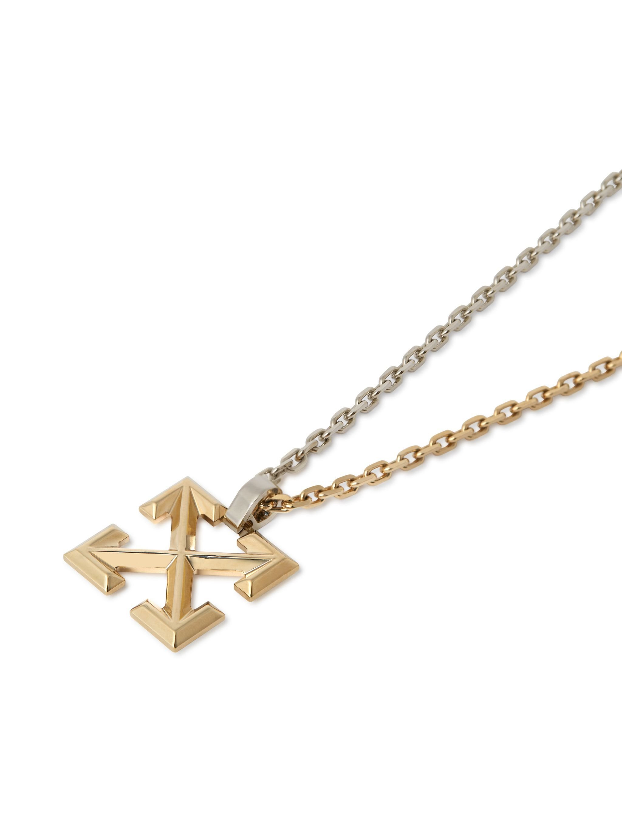 Bicolor Arrow Pendant Necklace - 3
