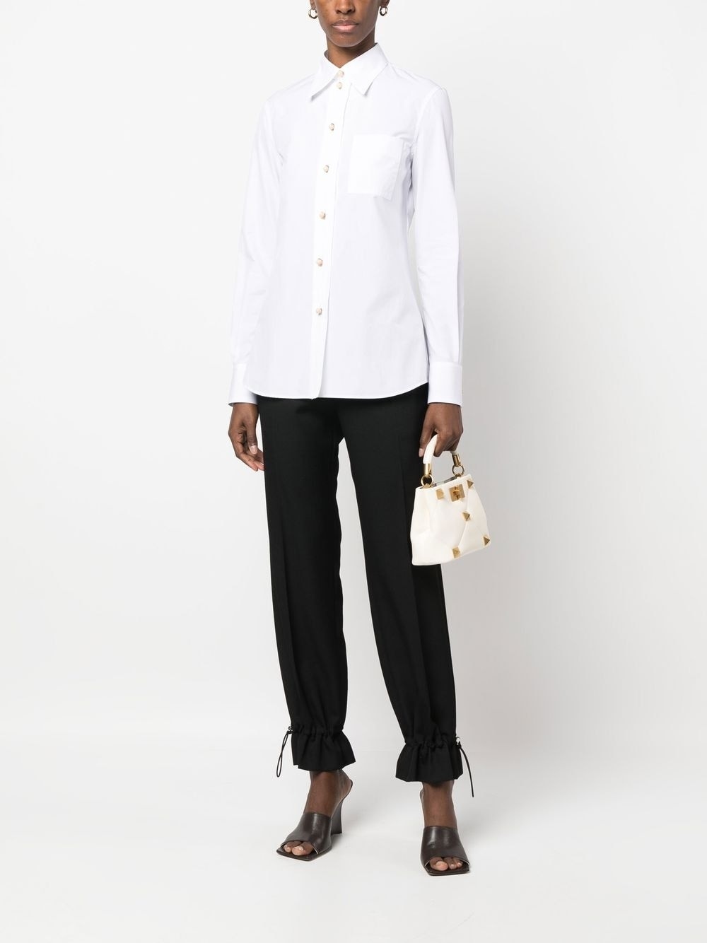 point-collar cotton shirt - 2