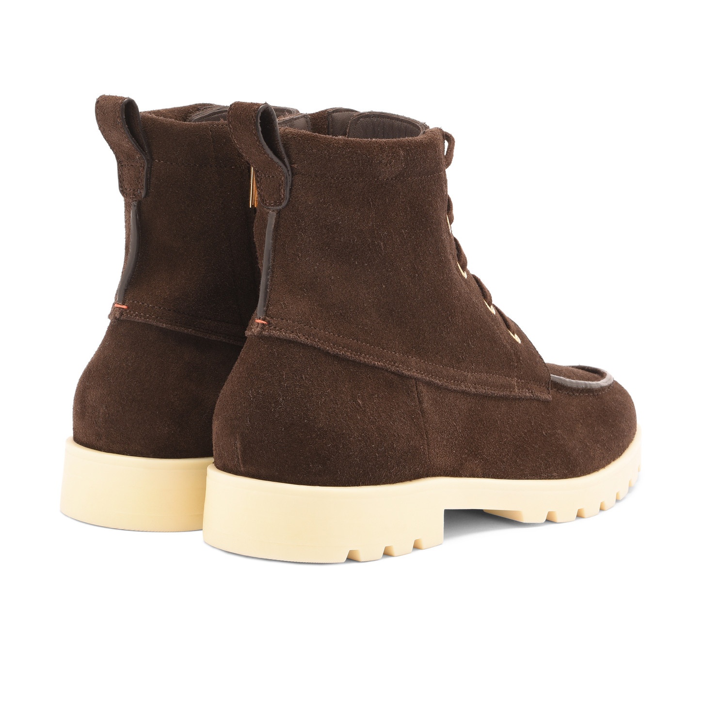 Women's dark brown suede ankle boot - 4