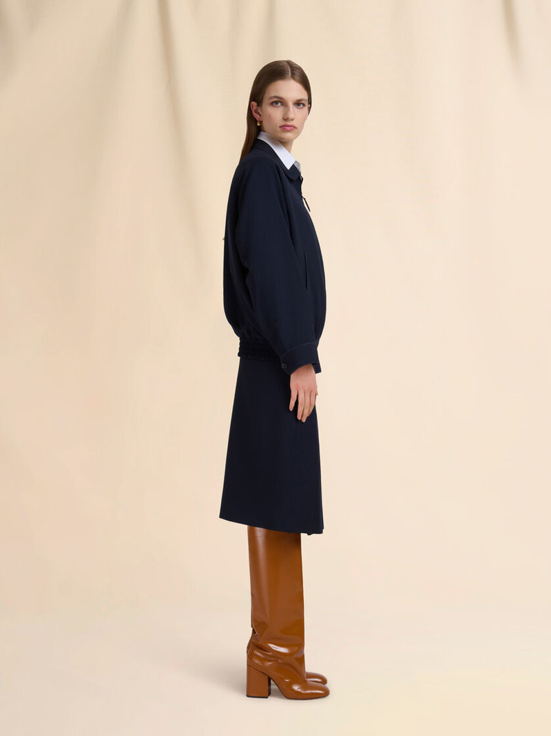 DEEP BLUE WOOL BARACUTA JACKET WITH MARNI SYMBOL 6