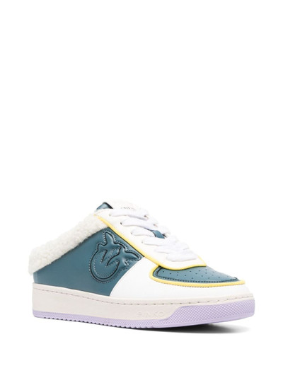 PINKO logo-embossed 35mm leather sneakers outlook