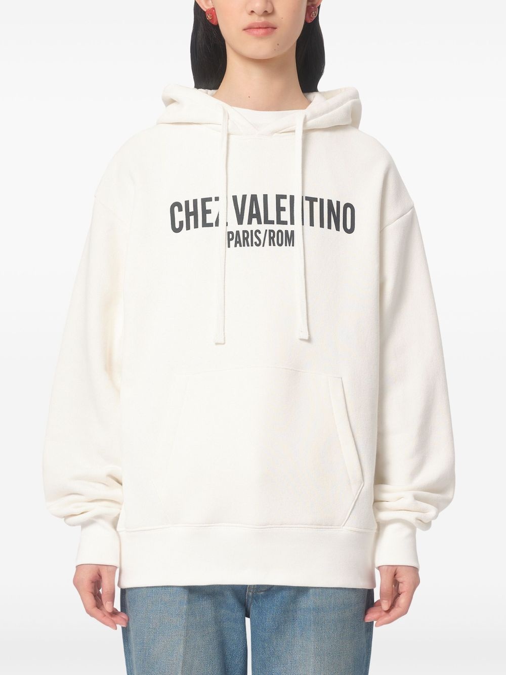 Chez Valentino-print sweatshirt - 3