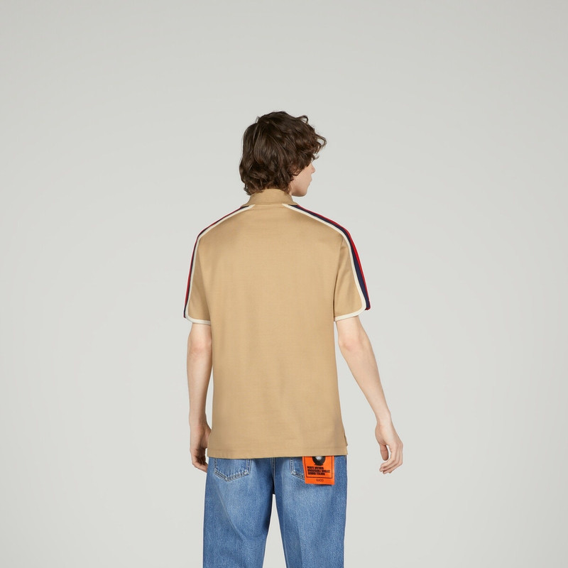 Cotton jersey polo shirt with Web 7