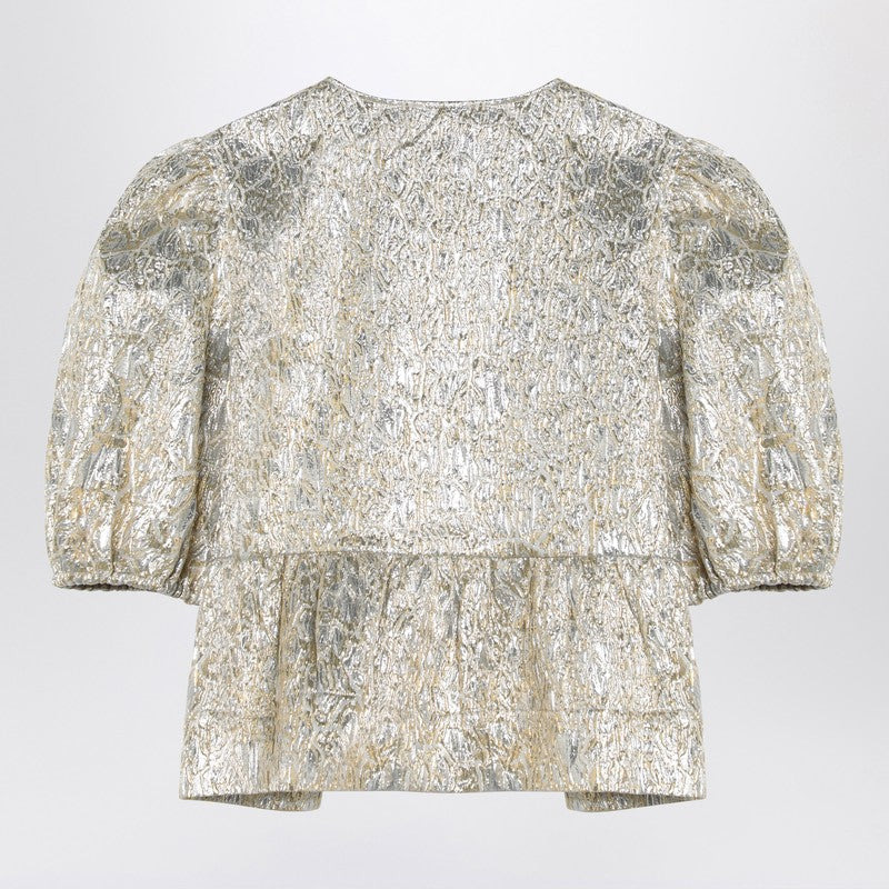 Ganni Gold/Silver Blouse With Bows Women - 2