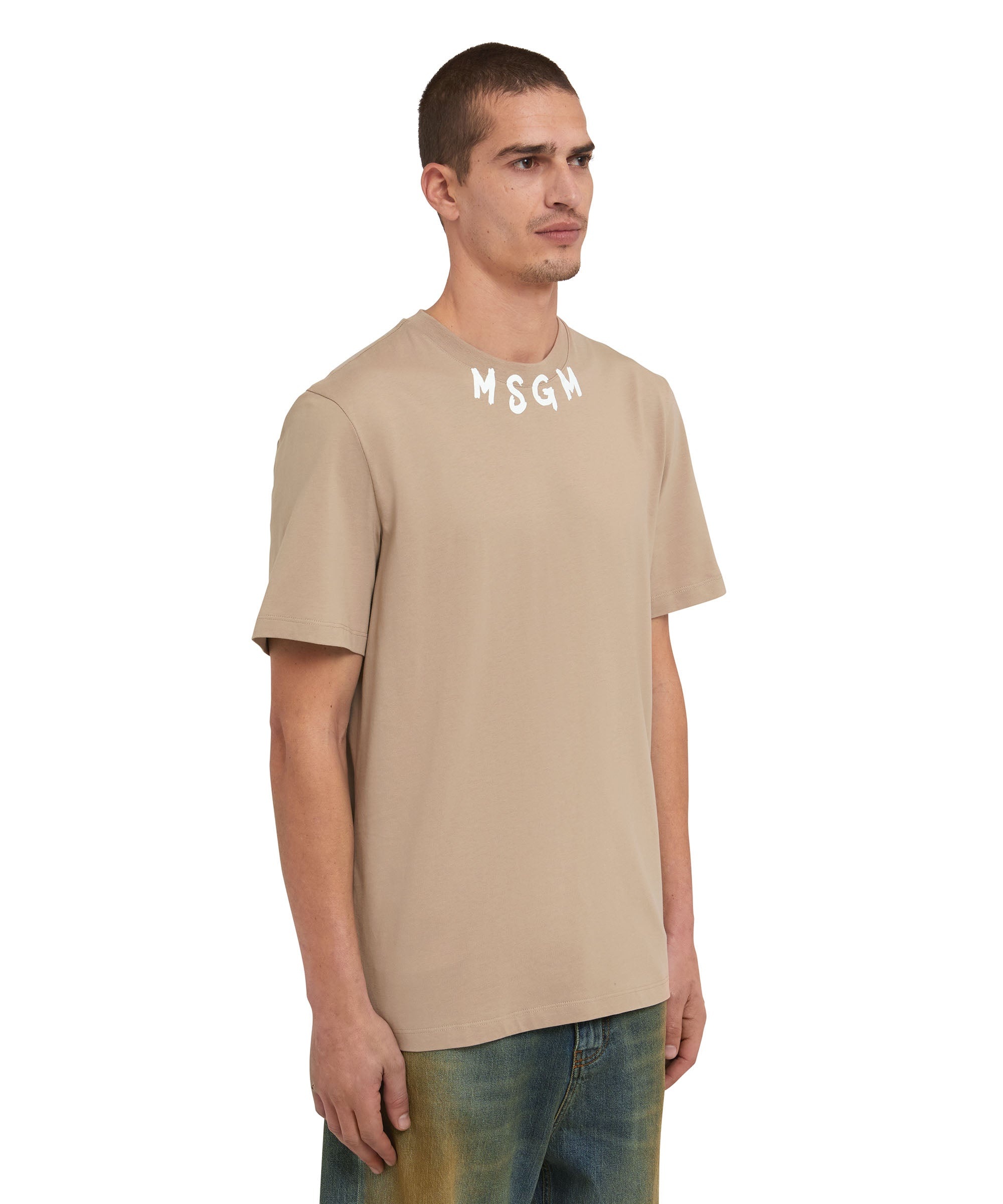 T-Shirt with brushstroke logo - 4