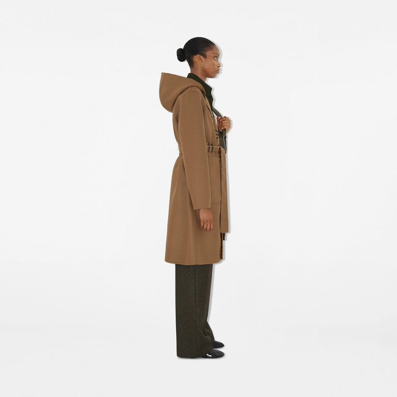 Reversible Check Wool Wrap Coat 3