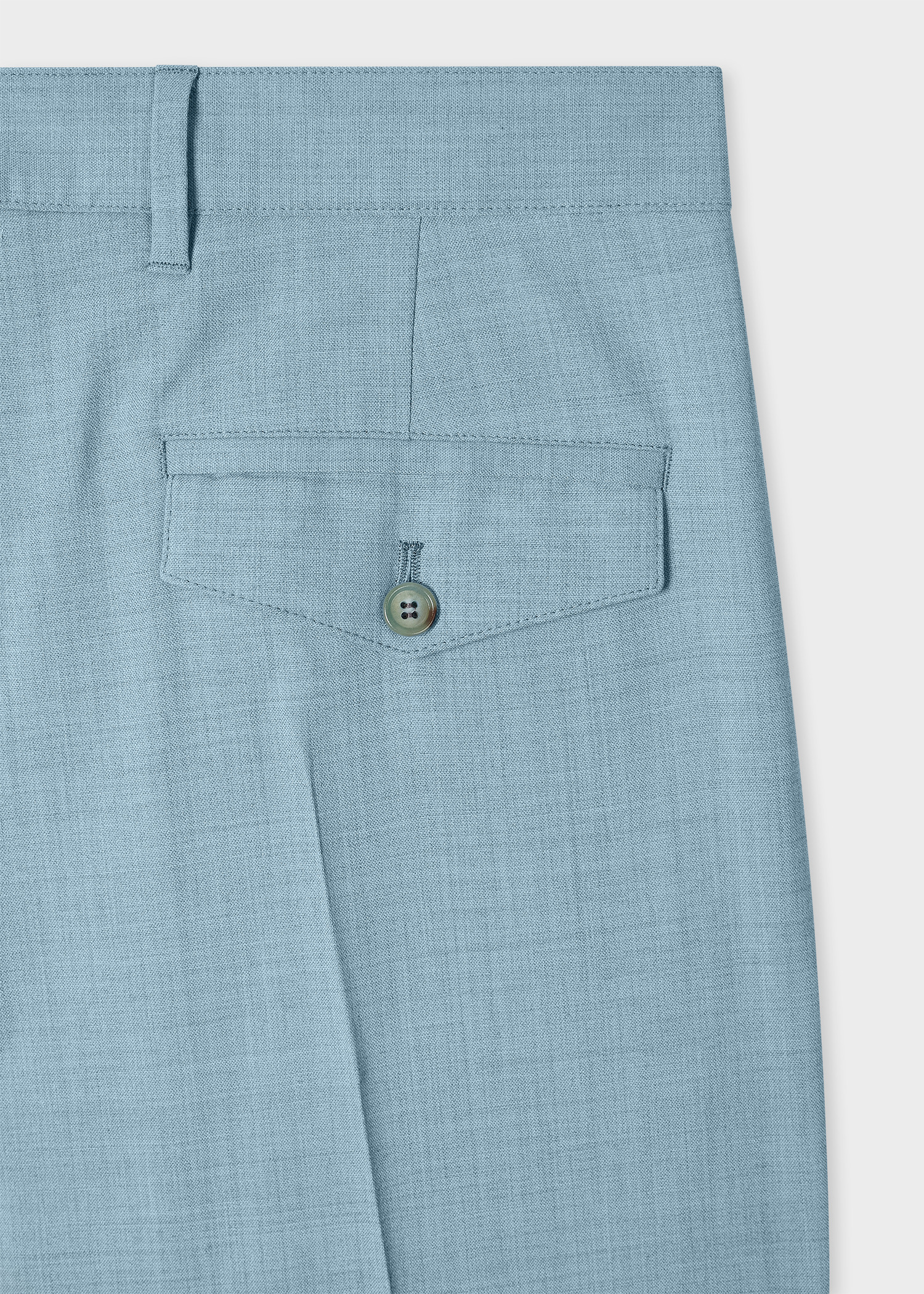 Tailored-Fit Light Blue Overdyed Marl Wool Double-Breasted Suit - 6