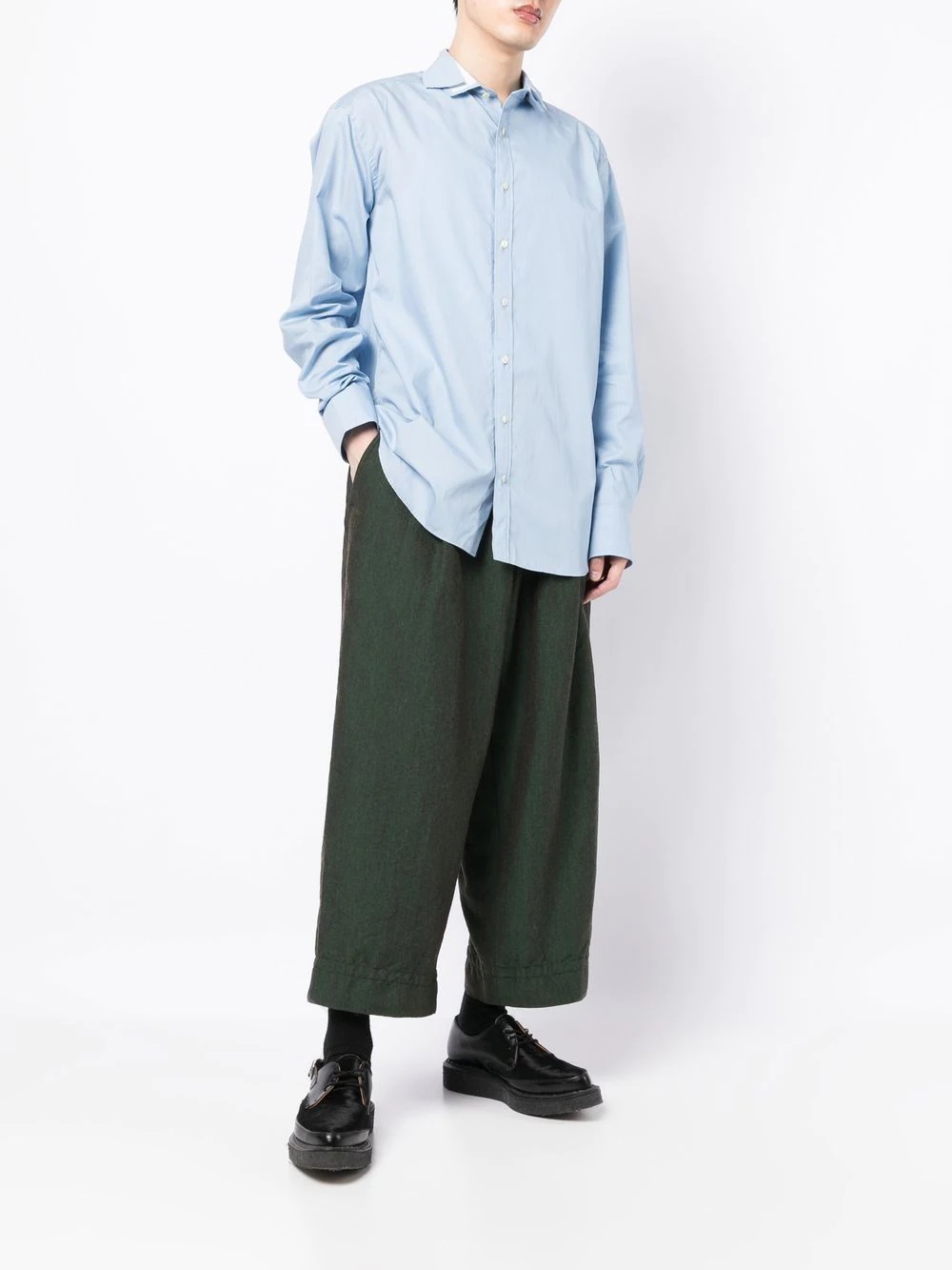 deconstructed long-sleeved shirt - 2