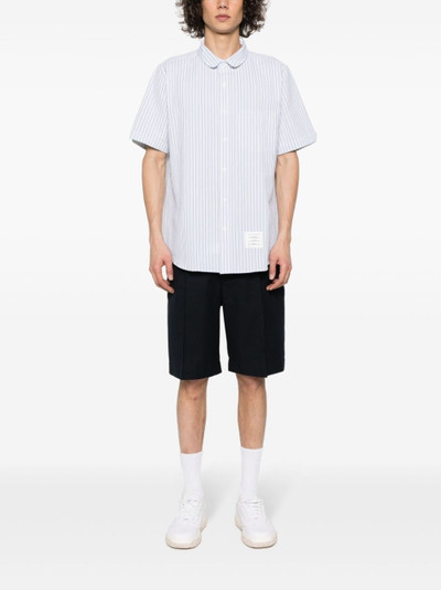 Thom Browne striped seersucker cotton shirt outlook