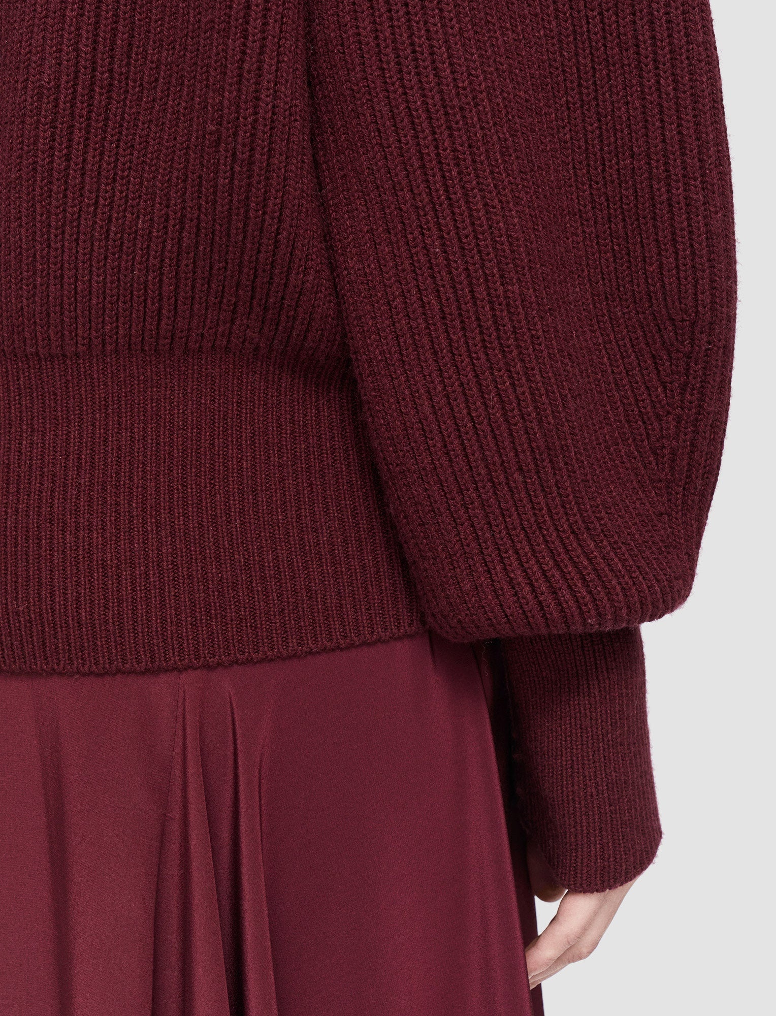 Light Cardigan Stitch Open Neck Jumper - 6