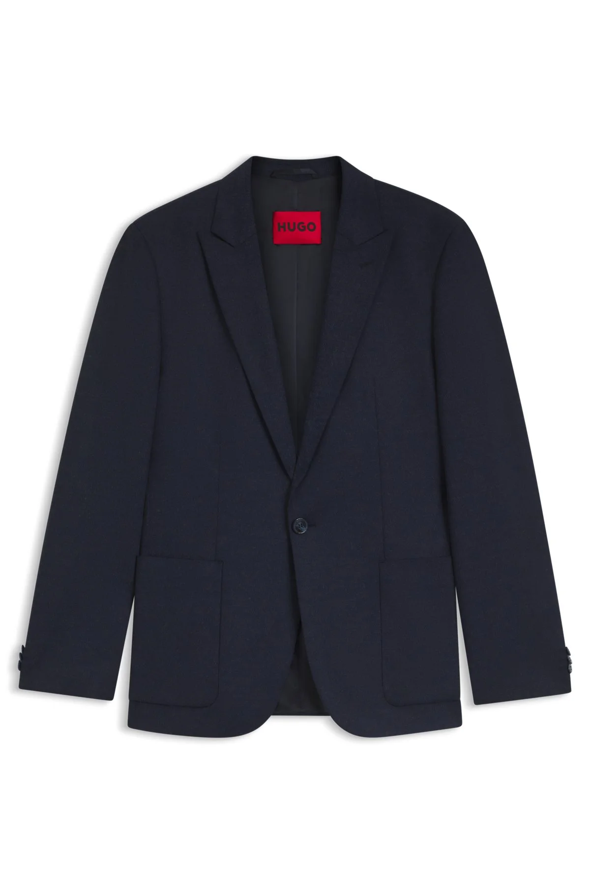 EXTRA-SLIM-FIT BLAZER IN MELANGE PERFORMANCE-STRETCH FLANNEL - 1