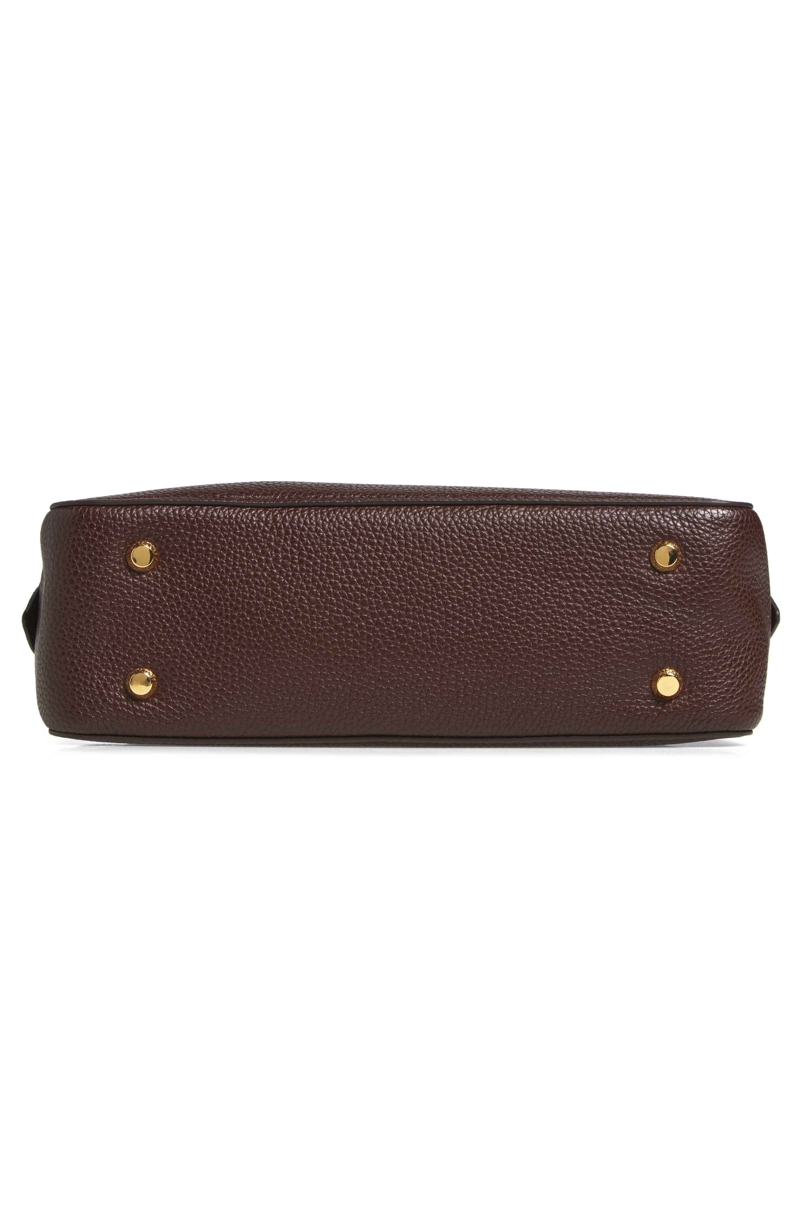 Veronica Beard Boxy Leather Shoulder Bag in Dark Raisin at Nordstrom - 5