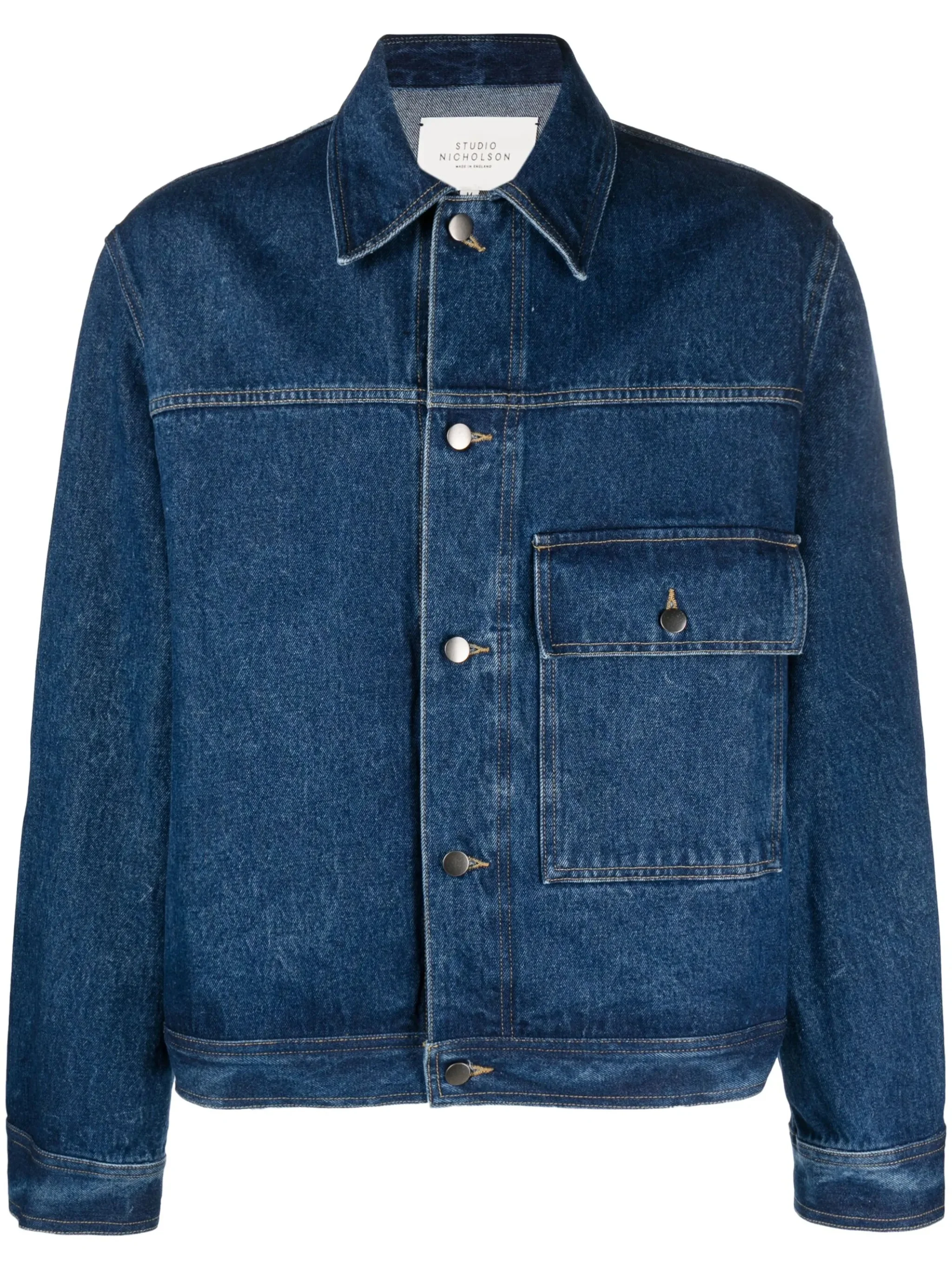 patch-pocket denim jacket - 1