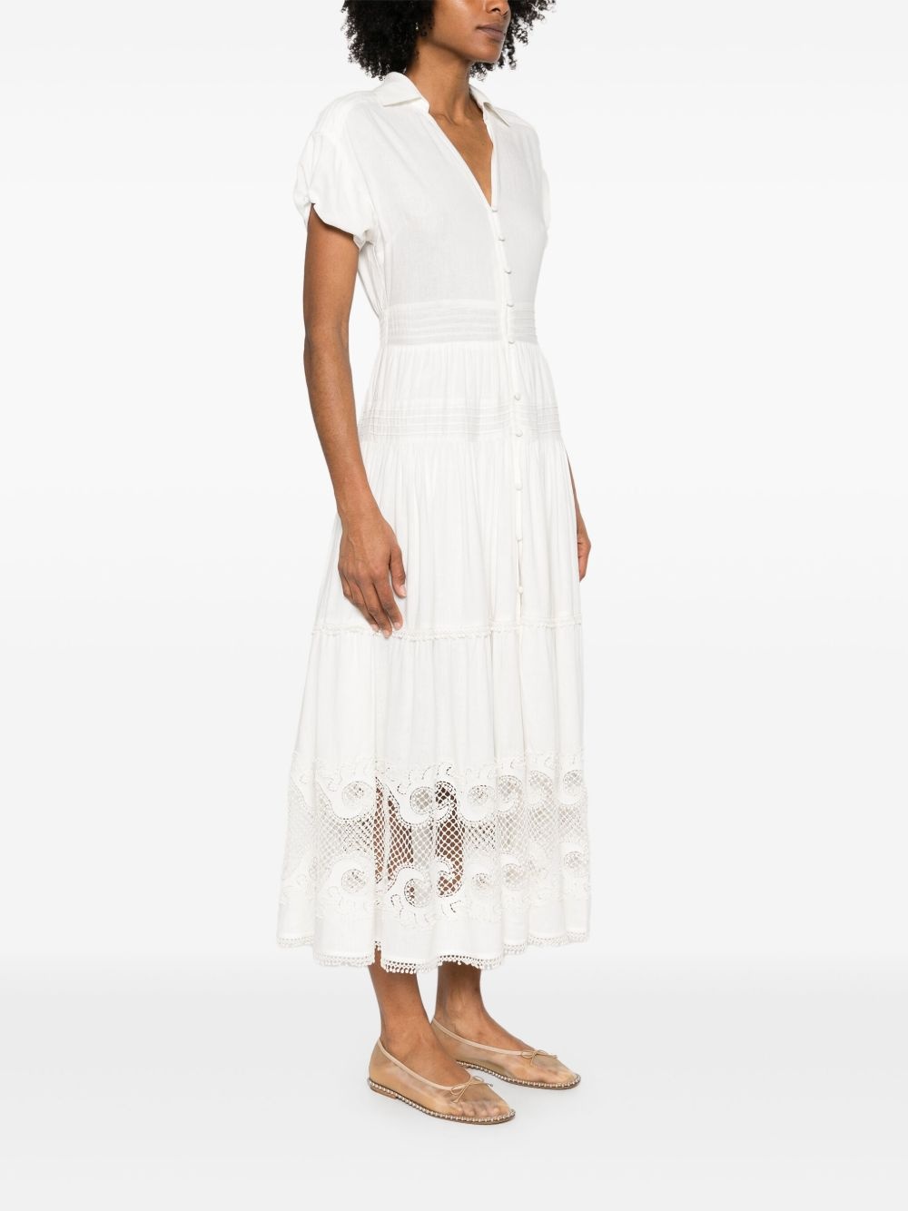 guipure-lace maxi dress - 3