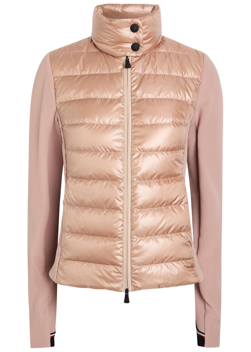 Moncler Quilted zip up Fleece Jacket 1