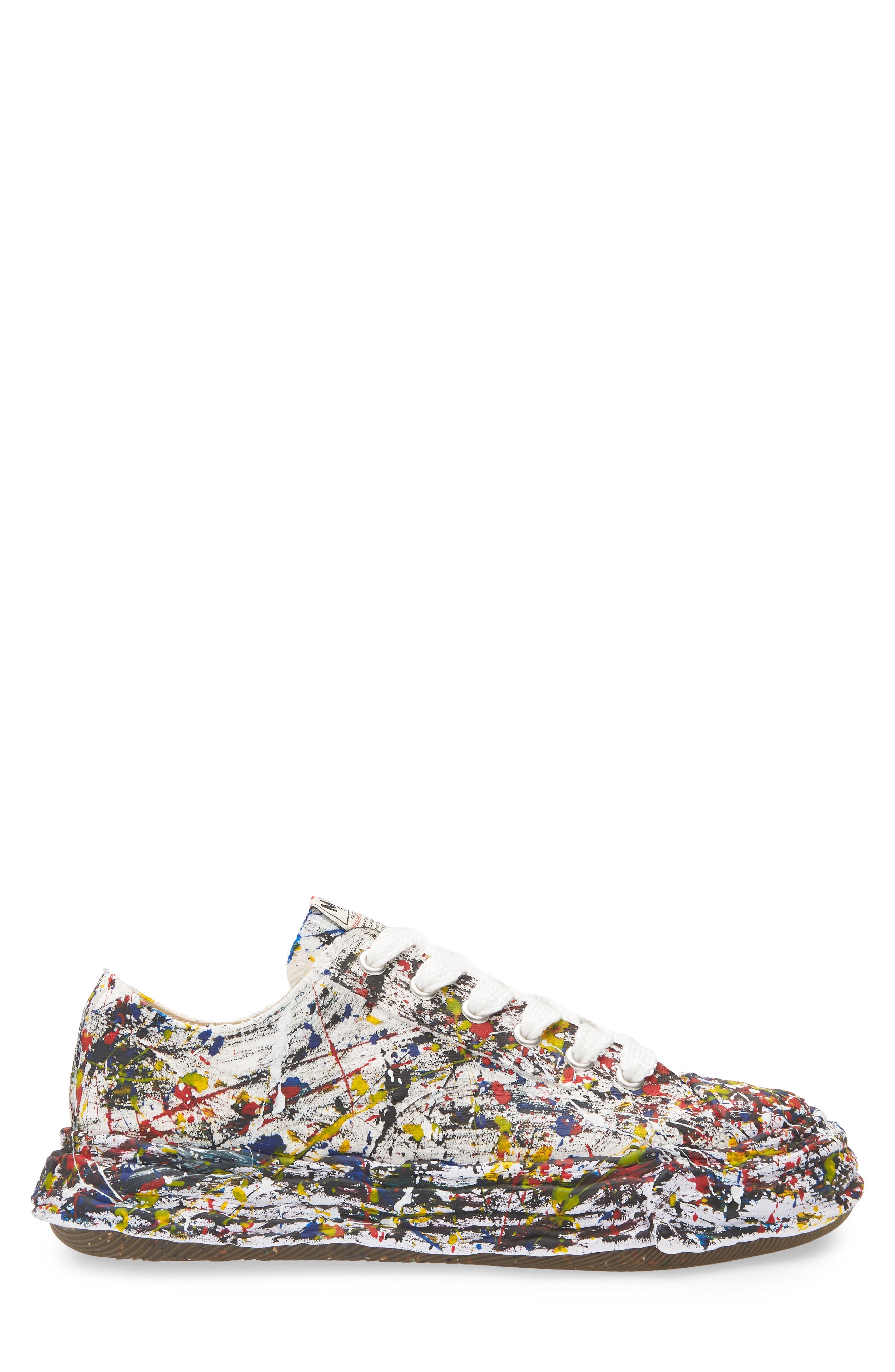 Maison MIHARA YASUHIRO Peterson23 OG Sole Sputtering Paint Canvas Sneaker in White Multi at Nordstro - 3