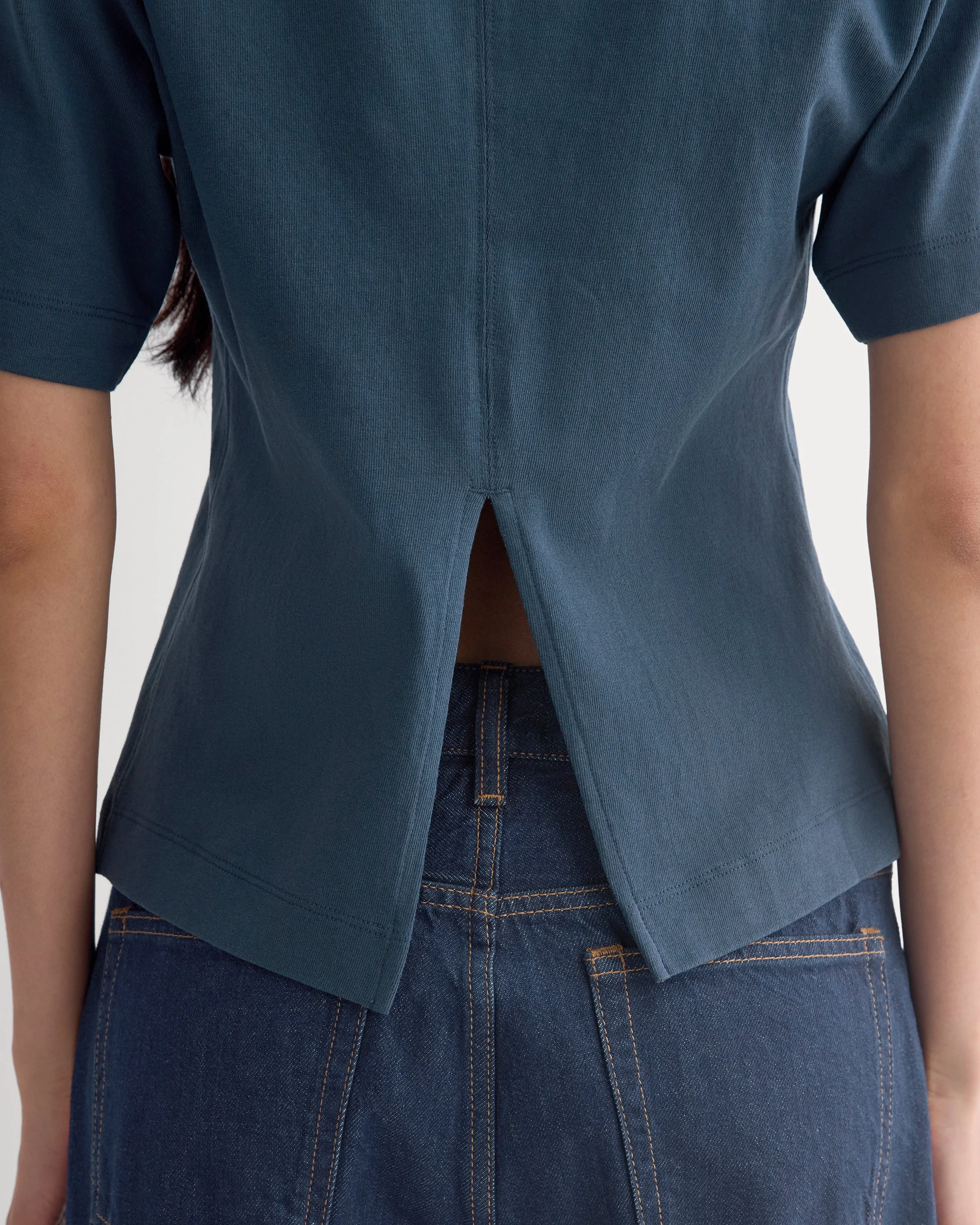 PREMIUM WEIGHT BACK SLIT TEE - 1