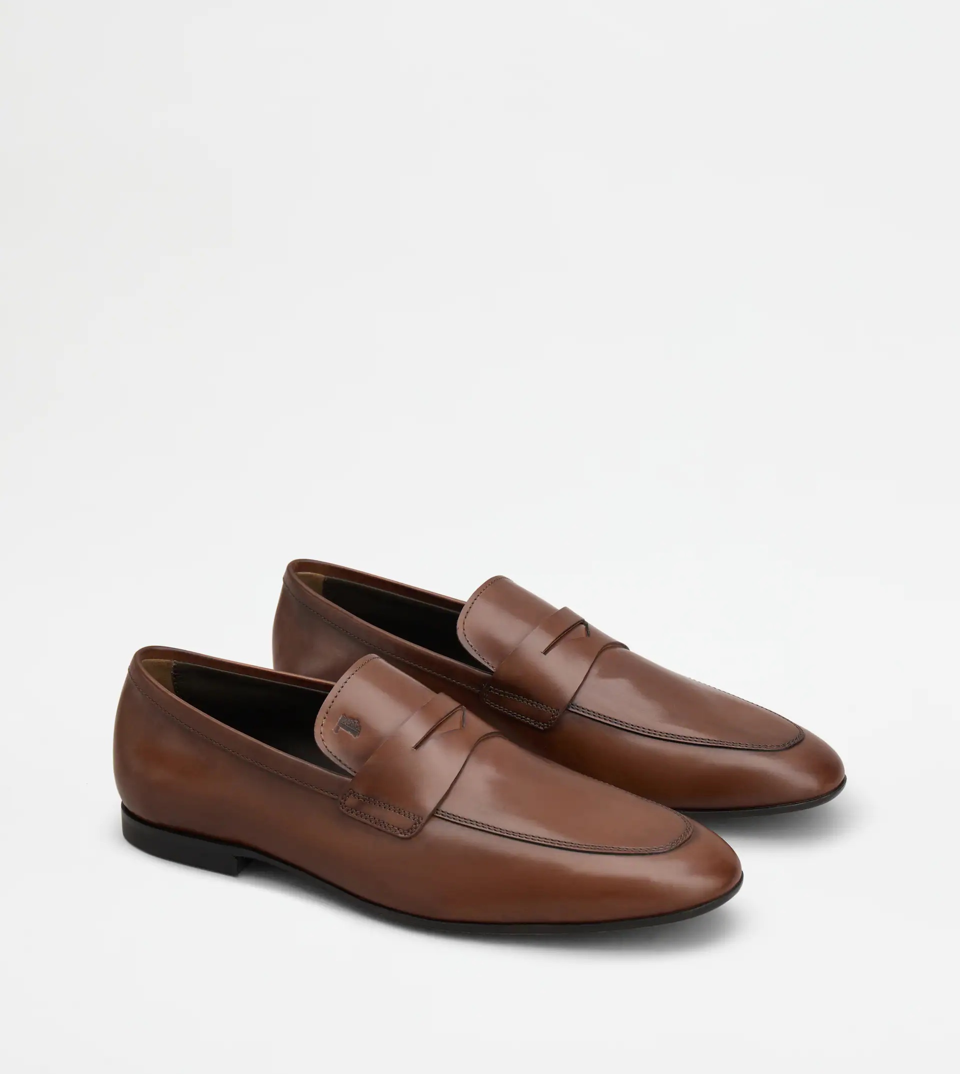 TOD'S LOAFERS IN LEATHER - BROWN - 2