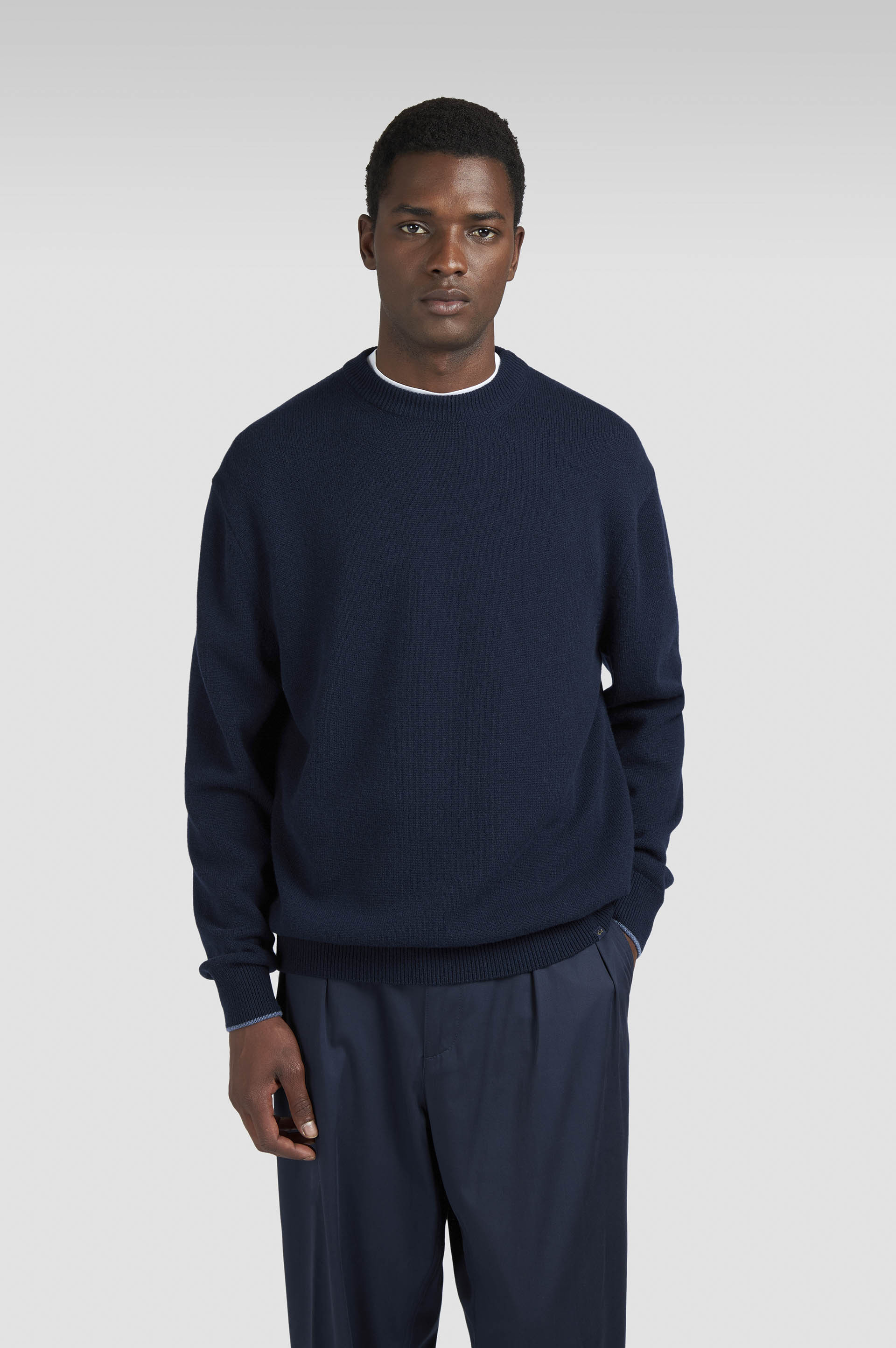 WOOL AND CASHMERE CREWNECK SWEATER - 6
