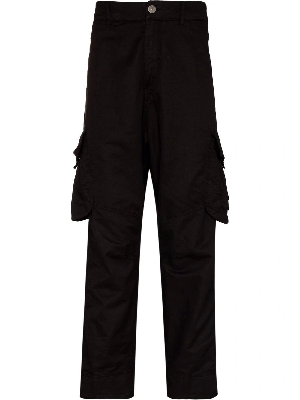 side-zip tapered cargo trousers - 1